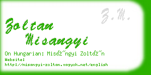 zoltan misangyi business card